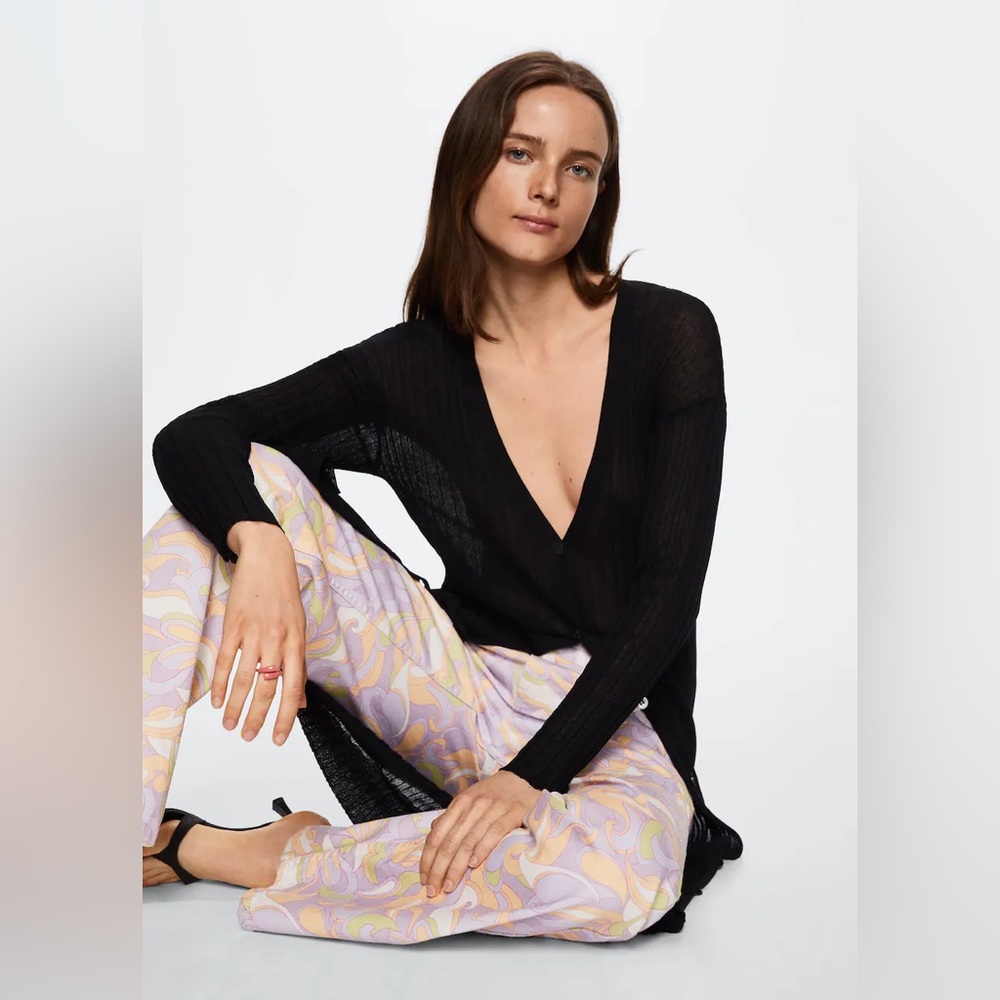 Mango Ribbed Long Cardigan - Picture 4 of 7